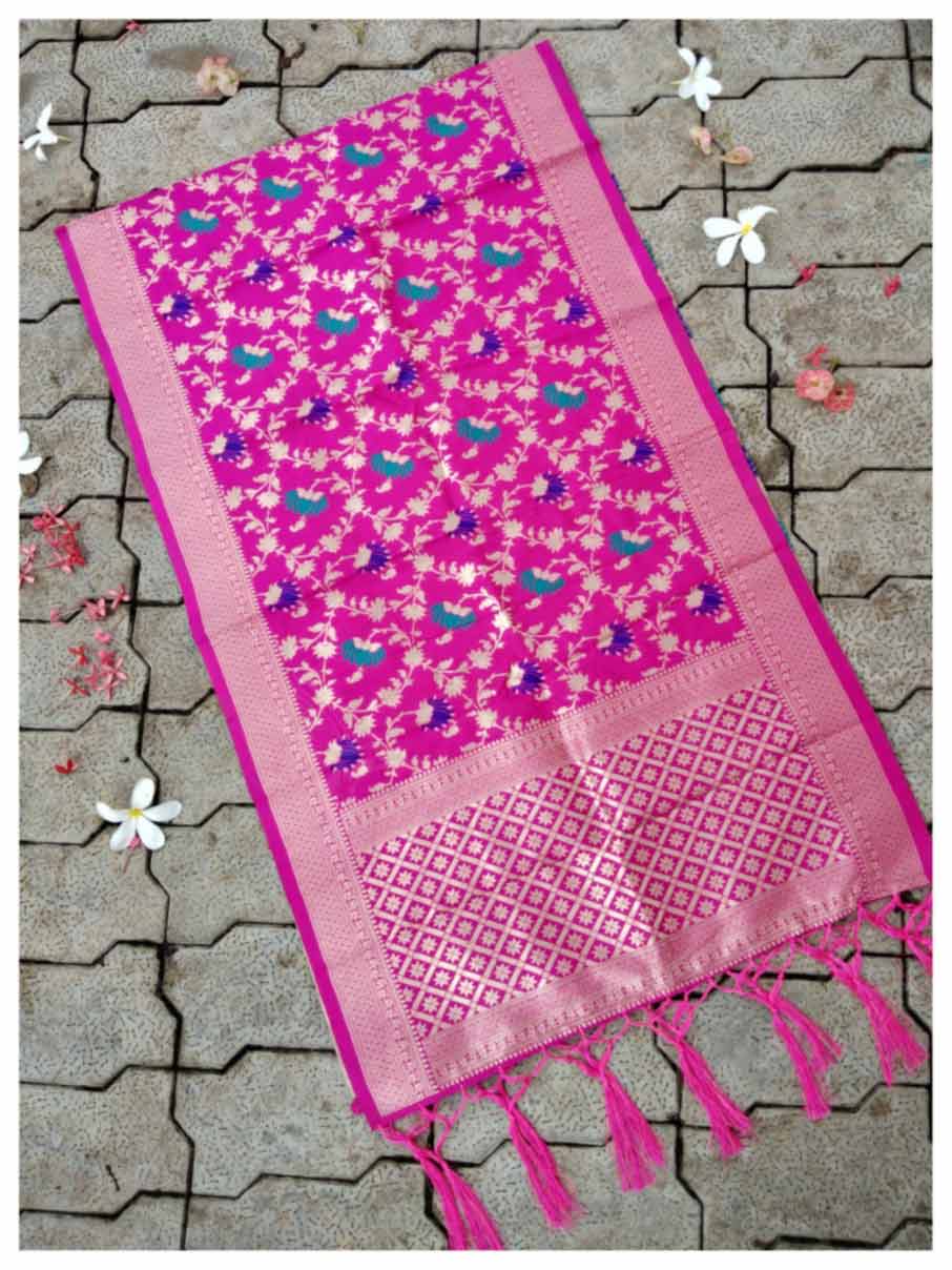 Silk Zari Work Banarasi Dupatta Traders-KD262Dark Silk Zari Work Banarasi Dupatta Traders-KD262Dark